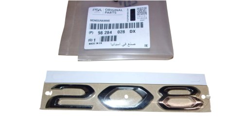 Emblem 98284028DX Peugeot 208 II Hinten Neu Original