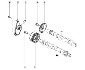 Zahnrad Steuertrieb 1302400Q0E Clio Nissan Original 1.5DCI