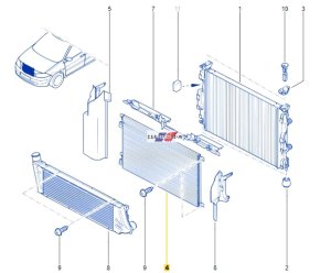 Klimakondensator Valeo 8200115543 Megane 2 Scenic 2