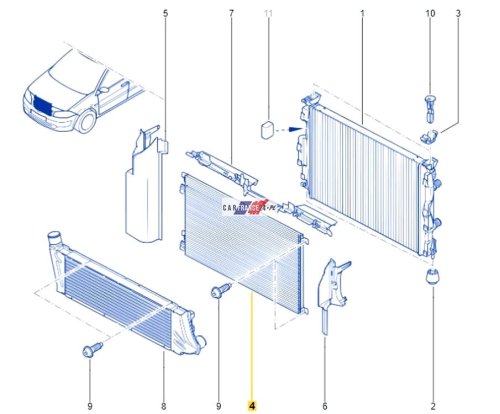 Klimakondensator Valeo 8200115543 Megane 2 Scenic 2