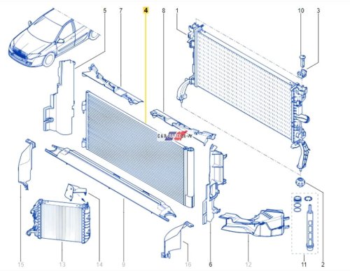 Klimakondensator NRF 921100002R Laguna 3