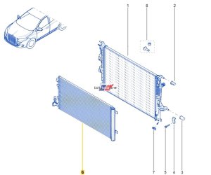 Valeo-Klimakondensator 921009956R Megane 3 Scenic 3