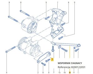 Lichtmaschinenhalterung Renault 1,6 16V  8200122051