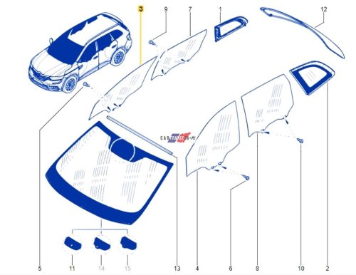 Scheibe Tür rechts vorne Renault Koleos 2 803000438R