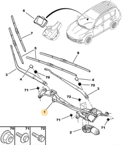 Scheibenwischermechanismus vorne 1636461680 C-Crosser Original