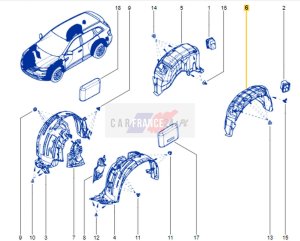 Radlauf links hinten 767495379R OE Renault Koleos II 2019
