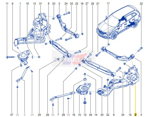 Querlenker  links hinten unten 2,0 DCI 555025HA0B OE Renault Koleos 2 4x4