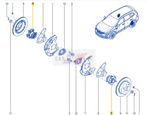 Achsschenkel links rechts 432024BF0A OE Renault Koleos II