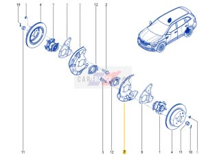 Bremsabdeckung hinten  441614282R OE Renault Koleos 2