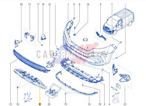 Verstärkung der vorderen Stoßstange 6209000Q0A Neu OE Renault Trafic 3