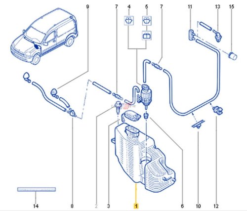 Waschflüssigkeitsbehälter 2748000QAF Neu OE Renault Kangoo