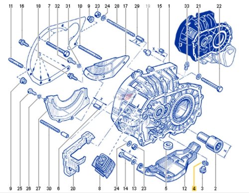 Unterlegscheibe für Getriebe 3220700Q0B Neu OE Renault