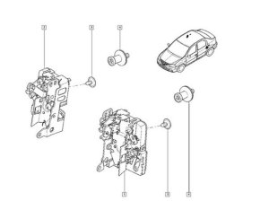 Türschloss  6001547507 Links hinten Dacia Logan Original