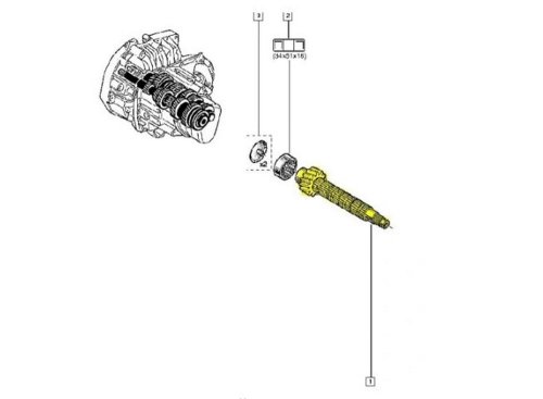 Getriebewelle JH3 6001548614 Neu OE  Renault Clio III Twingo
