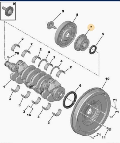 Zahnrad Steuertrieb 1,4  1,6 e-HDI 8v 9810701080 Citroen Peugeot Ford Volvo