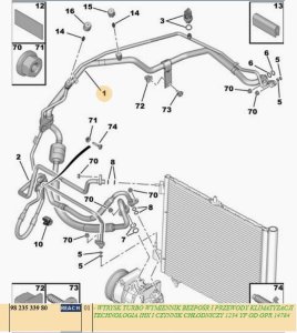 Klimaanlagenleitung 9823533980 Neu OE Citroen Peugeot 208