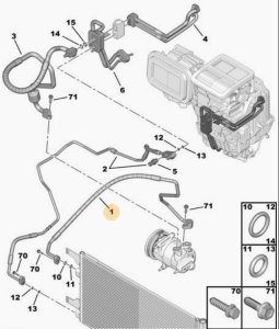 Klimaanlagenleitung 3,0HDI 1607290680 Neu OE PSA Boxer 12-