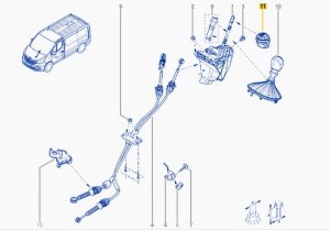 Schalthebel 3411000Q1F Trafic Vivaro Primastar  Original
