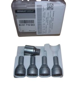Radschrauben 8201716643 Original-Diebstahlsicherungsset Renault Dacia