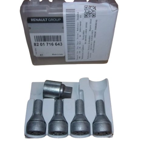 Radschrauben 8201716643 Original-Diebstahlsicherungsset Renault Dacia