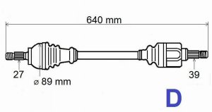 Antriebswelle links T5976 Renault Laguna III 2.0DCI