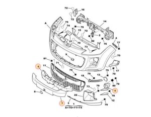 Halogenrahmen links 7401LL Peugeot 4007 Original