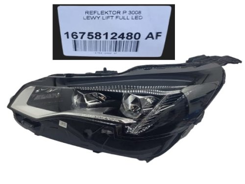 Reflektor Lift Full Led links 1675812480 Peugeot 3008 II Original Neu