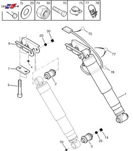 Stoßdämpfer links hinten 9651266380 Peugeot 607 Original