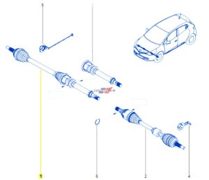 Antriebswelle rechts Original 391000926R Clio 4 1.2TCE