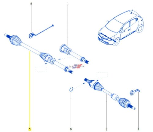 Antriebswelle rechts Original 391000926R Clio 4 1.2TCE