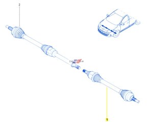 Antriebswelle links Original 391013387R Megane 3 1.5DCI