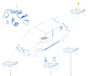 Parkplatzsensor Pdc Original 2599800Q0D Clio 4 Megane 3