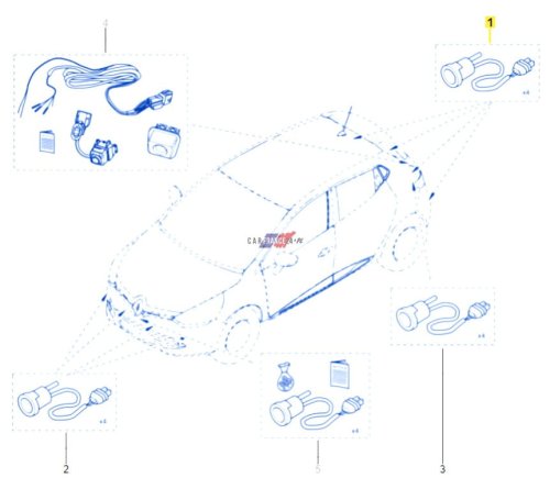 Parkplatzsensor Pdc Original 2599800Q0D Clio 4 Megane 3
